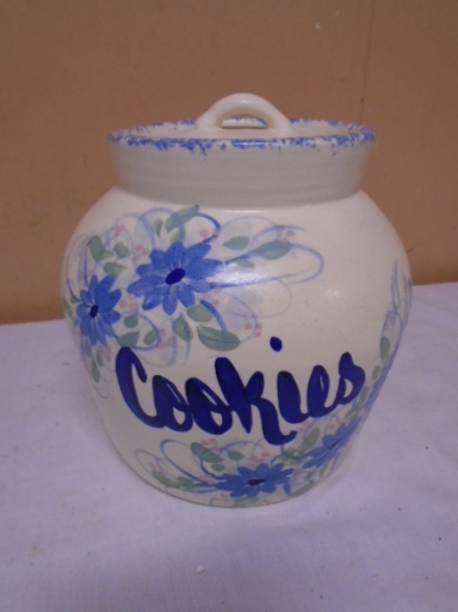 Hand Painted Crockery Cookie Jar
