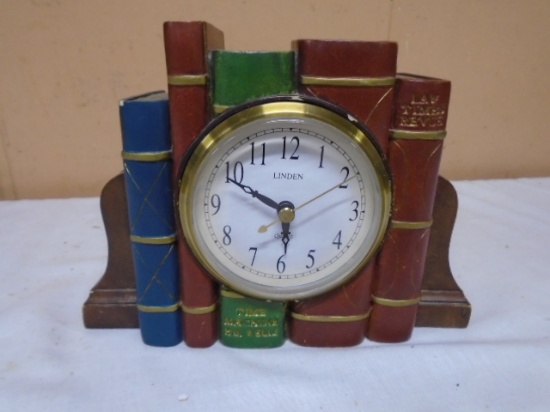 Linden Quartz Book Clock