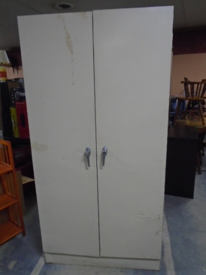 Double Door Metal Storage Cabinet w/ Shelves