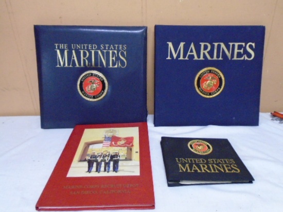 3 United States Marine Corps Scrapbook & 1 Year book