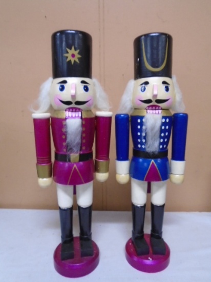 2 Large Wooden Nutcrackers
