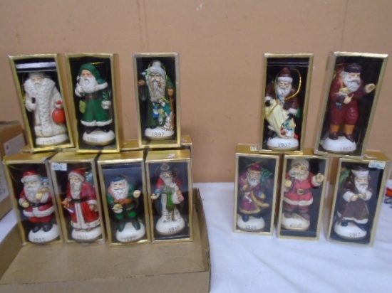 16pc Porcelain Santa Ornaments