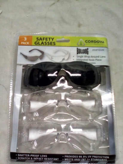 3 PACK OF SAFETY GLASSES
