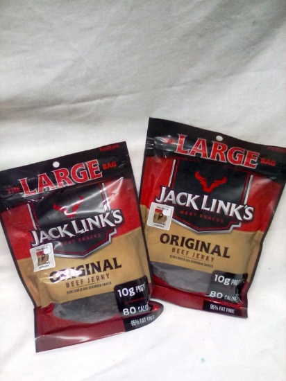 Jack Links "The Large Bag" Qty. 2 Original Beef Jerky .5 Oz per Bag