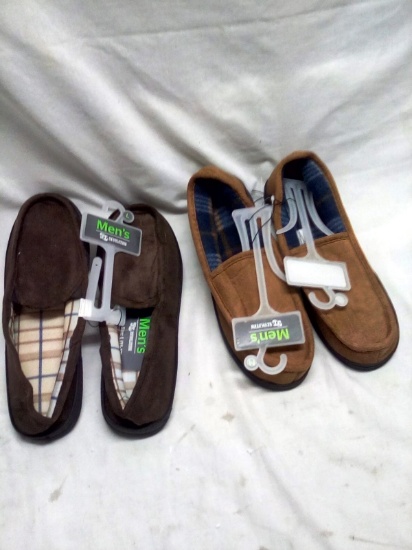 Qty. 1 Pair of Men's Large and 1 Size Medium House Shoes