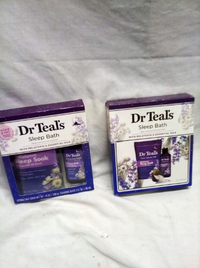 Pair of Dr. Teal's Sleep Bath Melatonin and Essential Oils Kits