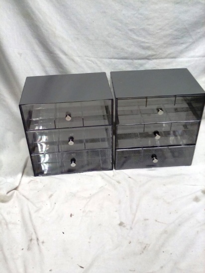 3 drawer storage containers (11" x 9 1/2" x 6 1/2""
