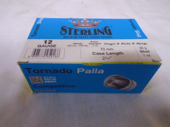 10 Round Box of Sterling Tornado 12ga Slug Shotgun Shells