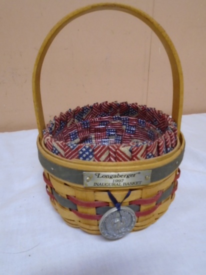 1997 Longaberger Inaugural Basket w/Liner and Protector