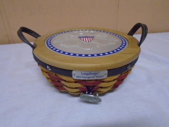 2005 Longaberger Inaugural Basket w/Liner-Protector and Lid