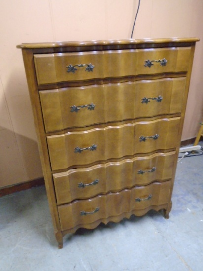 5 Drawer Serpentine Front Chest of Drawers