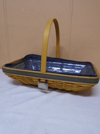 2000 Longaberger Collector's Club Spring Meadow Basket w/ Liner & Protector