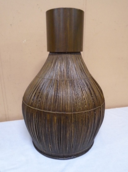 Large Decorative Wooden Vase