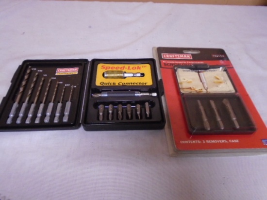 Craftsman Speed Lock Set and Craftsman Screw Extractor Set