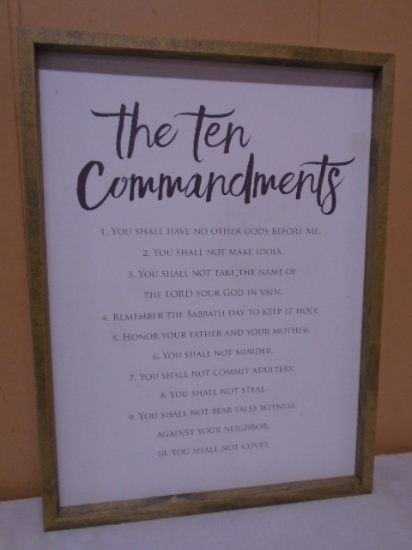 The Ten Commandments Wooden Wall Art