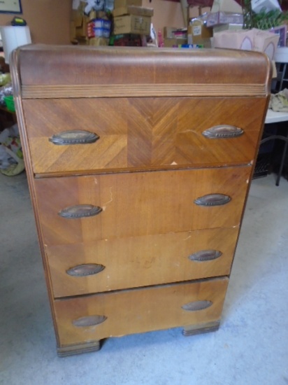 4 Drawer Antique Waterfall Chest of Drawers