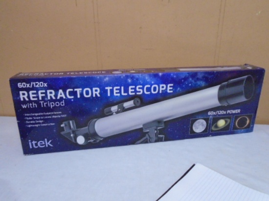 iTek 60 X/120 X Refractor Telescope w/Tripod