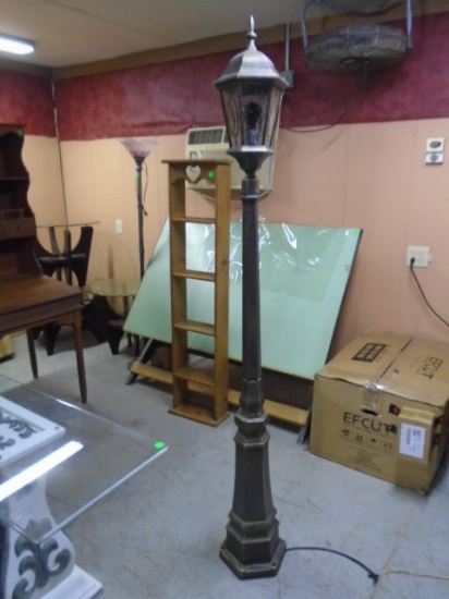 Metal & Glass Pole Light Floor Lamp