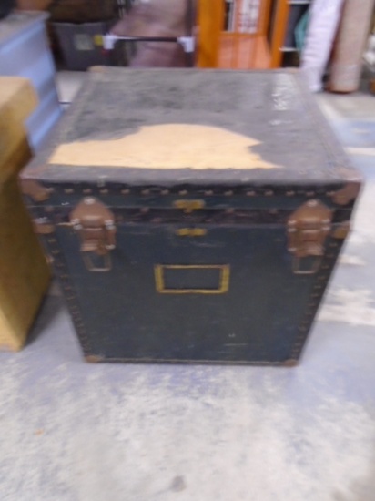 Antique Insulated Metal Lined Storage Chest
