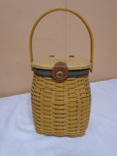 2001 Longaberger Five Year Charter Member Anniversary Basket w/Liner and Protector