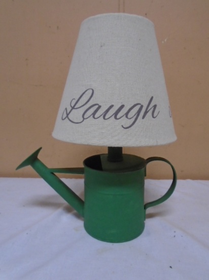 Metal Water Can Lamp w/Live-Laugh-Love Shade