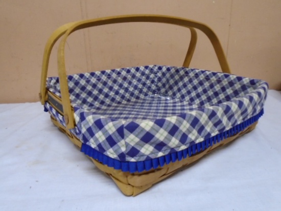 2005 LongabergerBlue Ribbon Pie Basket w/Liner and Protector