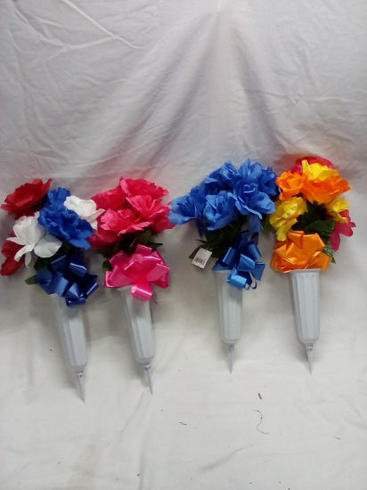 Qty. 4 Floral Stakes 22" Tall each