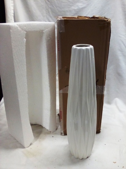 18" White Decorative Vase