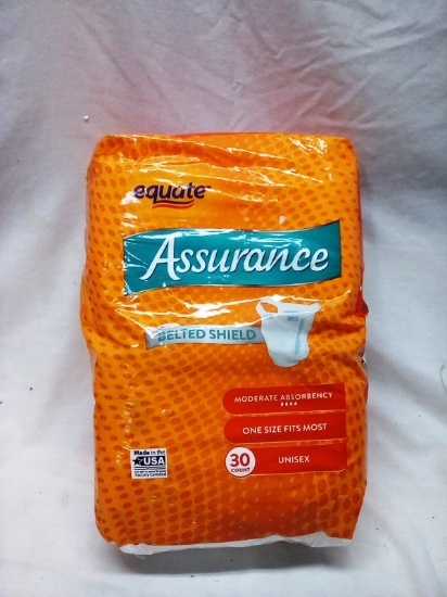 Equate Assurance 30 Count Padded Briefs OSFM