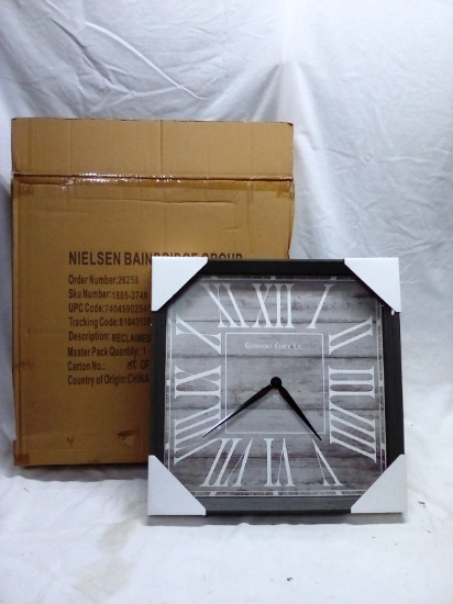 GlenMount Clock Co. Wood Frame 18"x18"