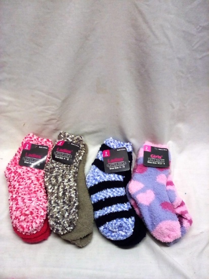 Girls Cozy Socks (10.5-4) & Ladies Slipper Socks(4-10)