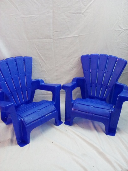 Pair of 19” Tall Children’s Composite Chairs for Beach of Deck