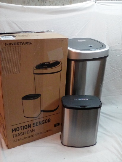 NineStars Motion Sensor Trash Cans qty. 2 Stainless Steel
