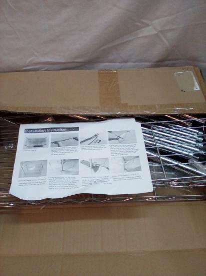 3 Tier Metal Shelving unassembled in the box
