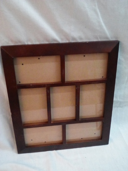 7 Picture Dark Wooden Picture Frame