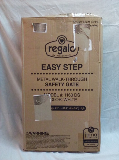 Regalo White Metal Walk-Through Safety Gate