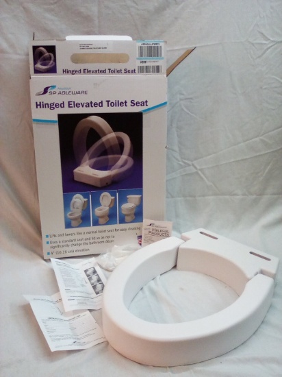 Maddak SP Ableware Hinged 4” Elevated Toilet Seat W/ Hardware
