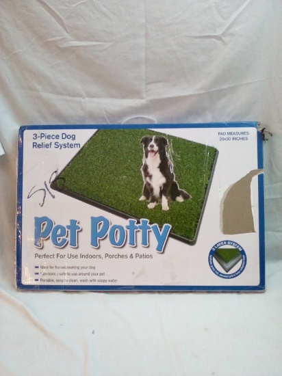 Pet Potty 3-Piece Dog Relief System 20”x30” Pad