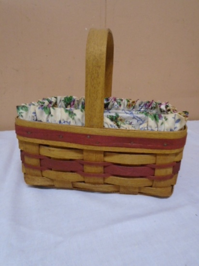 1994 LongabegerMother's Day Basket w/Liner-Protector and Lid