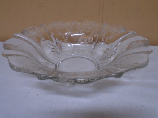 Fostoria Meadow Rose Large Flared Bowl
