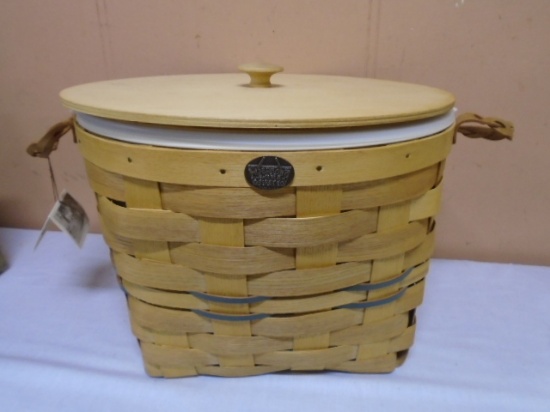 Handmade Pererboro Basket w/Divider-Lid and Container
