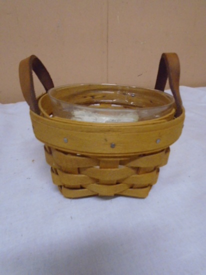 1997 Longaberger Thyme Basket w/Protector a