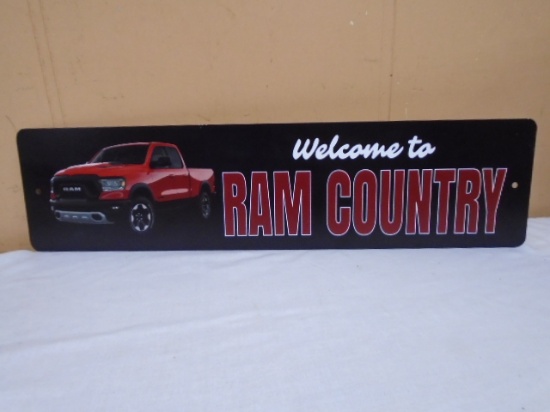 Welcome to Ram Country Metal Sign