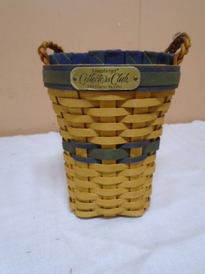 2001 Collecror's Club Charter Member Basket w/Liner and Protector