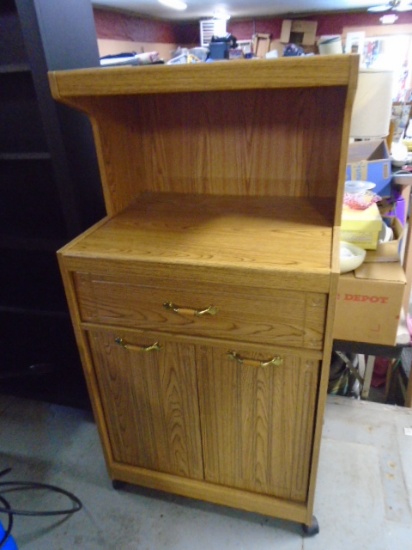 Rolling Microwave Hutch Stand