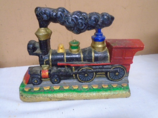 Cast Iron Locomotive Door Stop