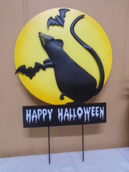 Metal "Happy Halloween" Yard Sign