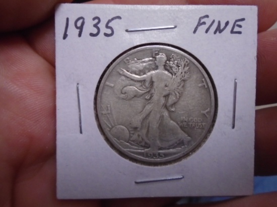 1935 Silver Walking Liberty Half Dollar