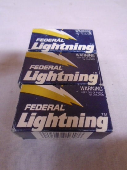 (3) 50 Round Boxes of Federal Lightning .22LR Rimfire Cartridges