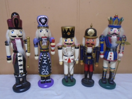 5pc Group of Wooden Nutcrackers